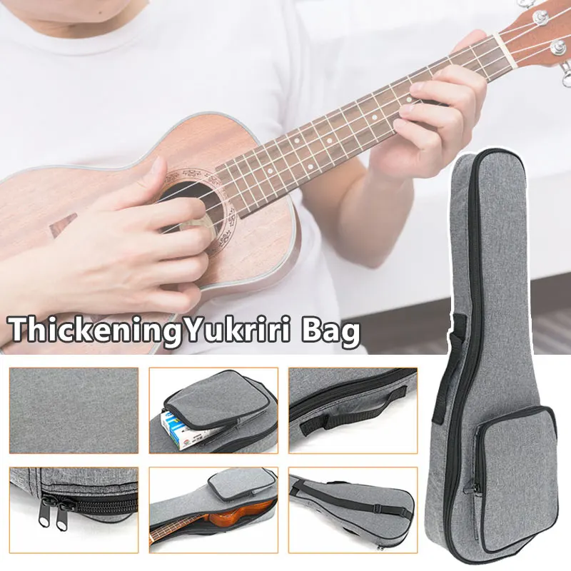 Thickened Plus Cotton Oxford Cloth Fiddle Bag Single Back and Single Lift Small Guitar Backpack Ukulele for Outdoor Carrying