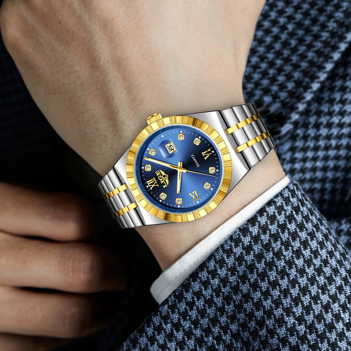 LIGE Business Men Watches Top Brand Luxury Casual Man Watches Waterproof Luminous Date Man Quartz Wristwatch Reloj Hombre+Box view 5