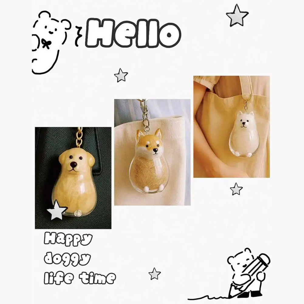 سلسلة مفاتيح تجميع شعر الكلاب، صندوق تخزين تذكاري لسلسلة مفاتيح تذكارية لشعر الكلاب، هدايا تذكارية لشعر الحيوانات الأليفة لمحبي الكلاب #6