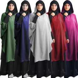 New One Piece Prayer Khimar Garment Dress Robe Muslim Women Hooded Abaya Hijab Overhead Islamic Clothes Ramadan Djellaba Dress