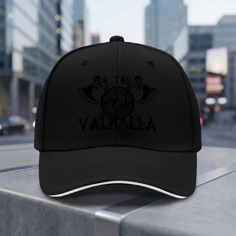 See You in Valhalla Adjustable Baseball Cap, Lightweight Breathable Casual Hat