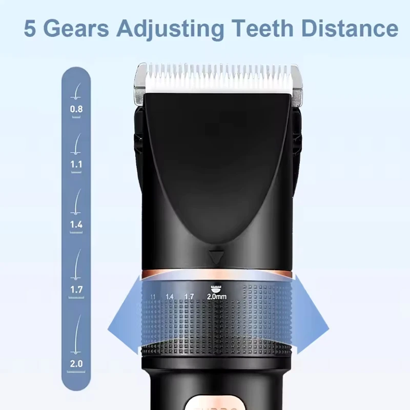 New Mens Electric Hair Clipper LED Display Barber Trimmer Professional Hair Salon High Power Hair