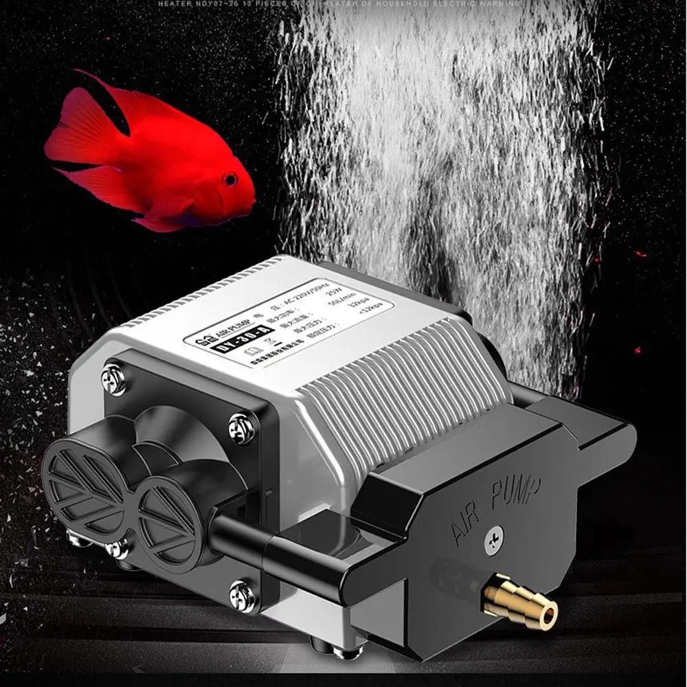 

8/16/25W Electromagnetic Air Pump For Aquarium Powerful Fish Pond Oxygen Compressor Aquarium Air Pump Aerator