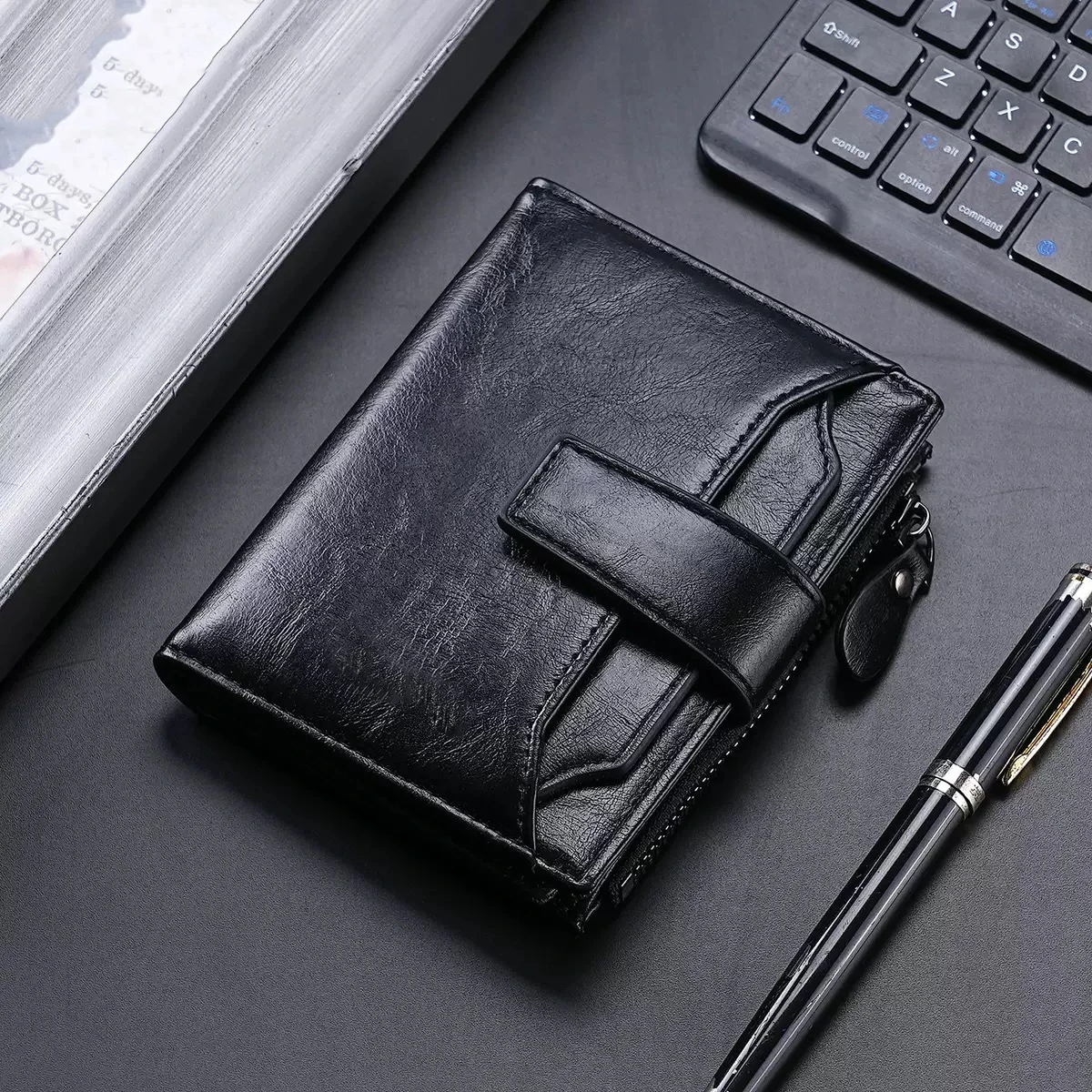 

Multifunctional RFID PU leather wallet for men and women men's wallet