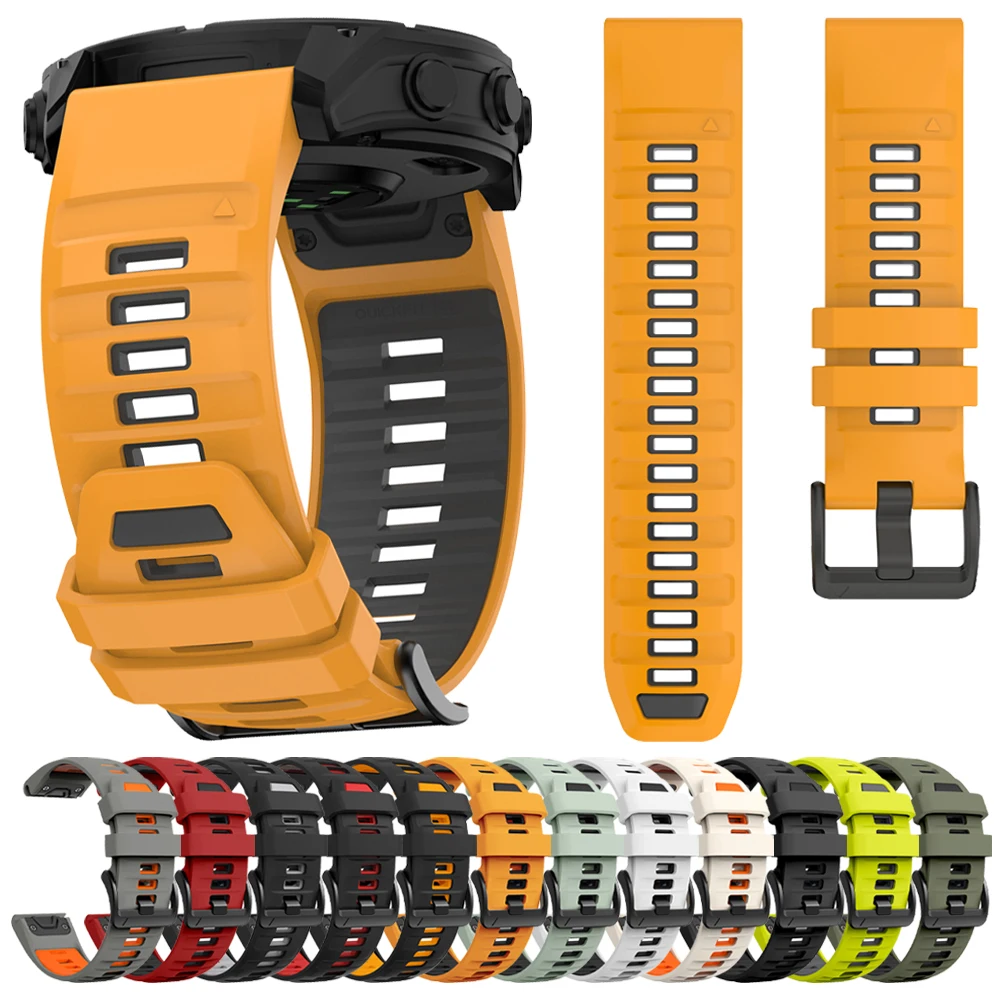 Pulseira Oficial Quickfit de 22/26mm para Garmin Fenix 8 Pro 47mm 51mm E 7 7X/Epix Pro/6 6X/Enduro 3, Pulseira de Silicone Macia para Esportes