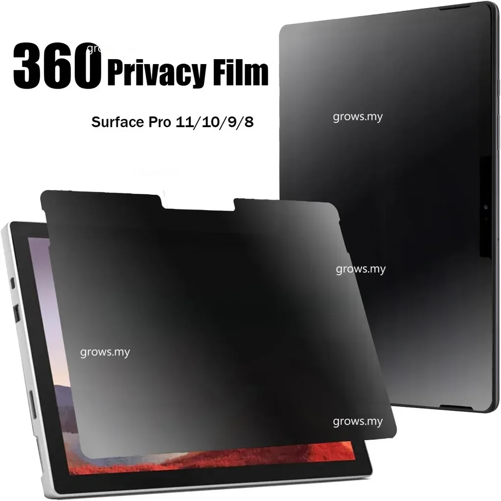 

360 Matte Privacy Screen Protector For Microsoft Surface Pro 11/10/9/8/ 7 Plus Pro 4 12.3 Surface Go4 3 2 Anti-Spy Soft PET Film