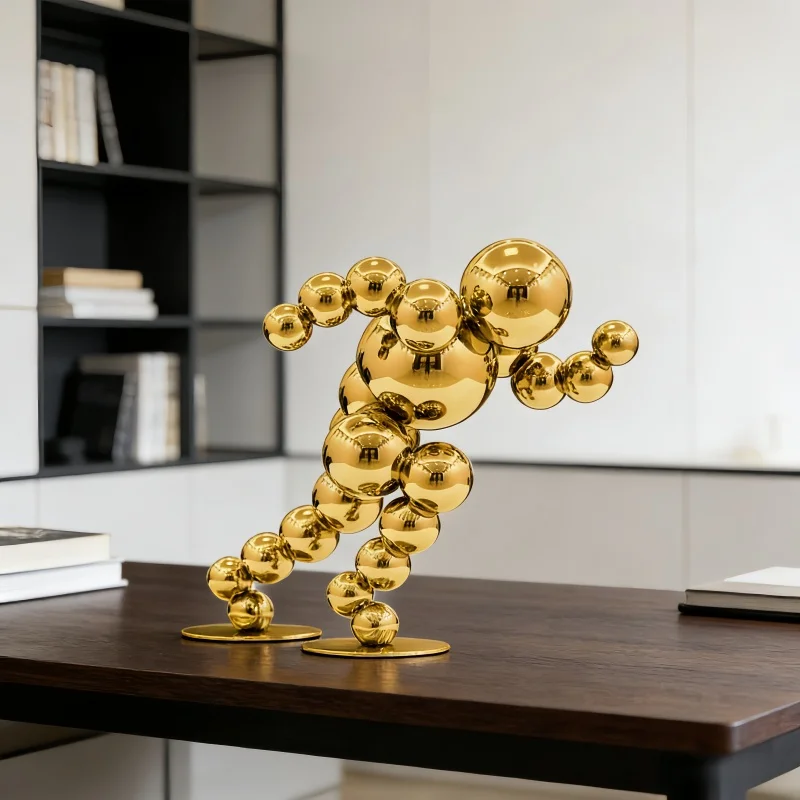 Chasing dreams Stainless steel decoration， villa hotel corridor shop office home interior sculpture ornaments