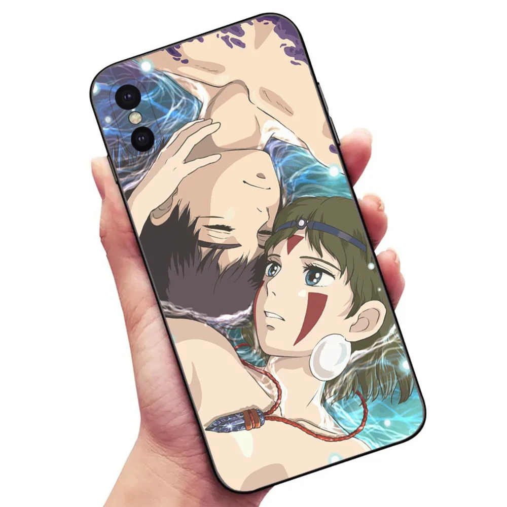 M-Mononoke H-Himes Phone Case For Samsung S24,23,22,30,21,10,9,Ultra,Plus,Lite,FE,5G Black Soft Case