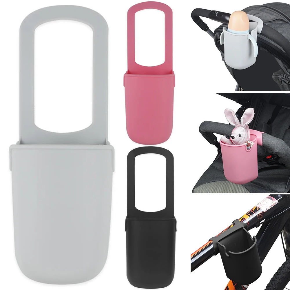 Silicone Pram Cart Bottle Holder Universal Bicycle Handlebar Cup Holder Cycling Bottle Carrier for Bike Scooter Chair