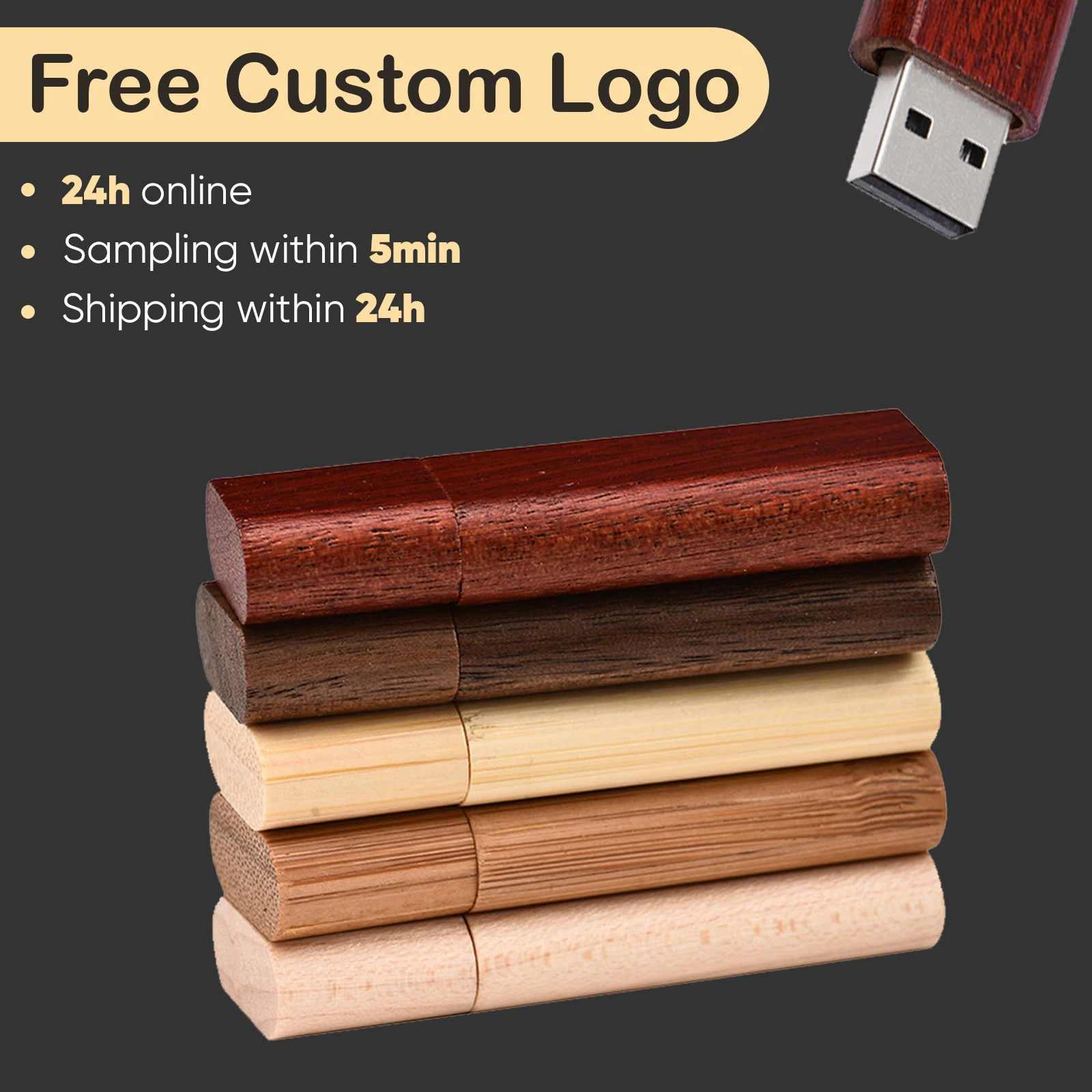 Free Custom Logo wooden usb flash drive 128GB Pen Drive 4GB 16GB 32GB 64GB stick usb Photography Gift Memory Stick Wedding Gifts