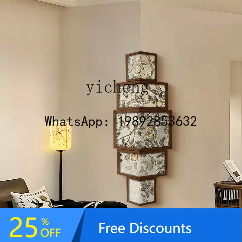 TT corner living room decorative painting French retro entrance corner hanging painting Chinese antique corner mural