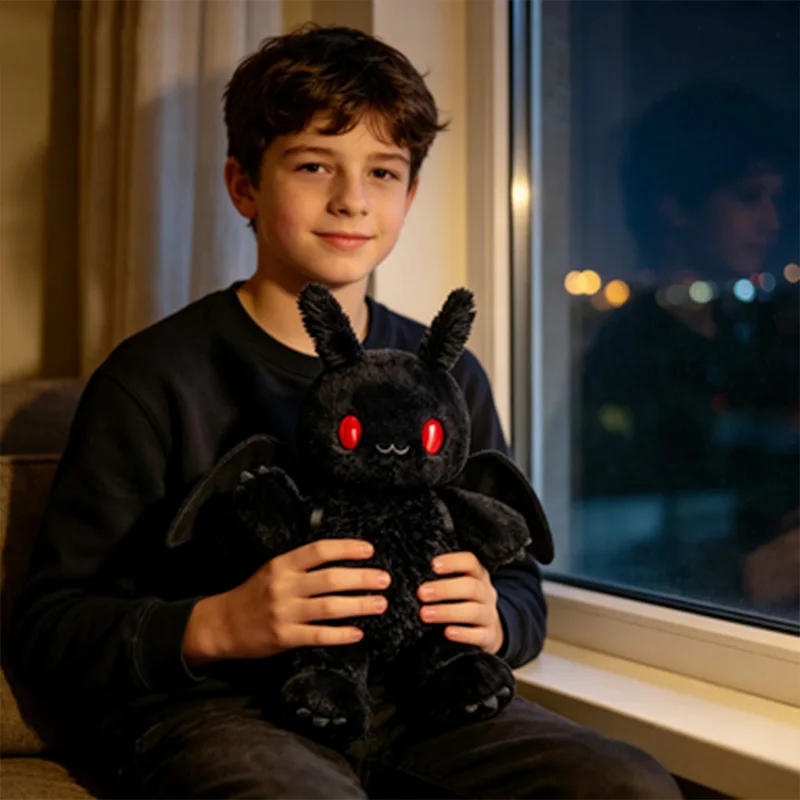 Neue 36cm Mothman Plüsch Anime Plüsch Spielzeug Plüsch Spielzeug Kuscheltiere Weiche Plüsch Kinder Geschenke Puppe Geburtstag – Detail 5