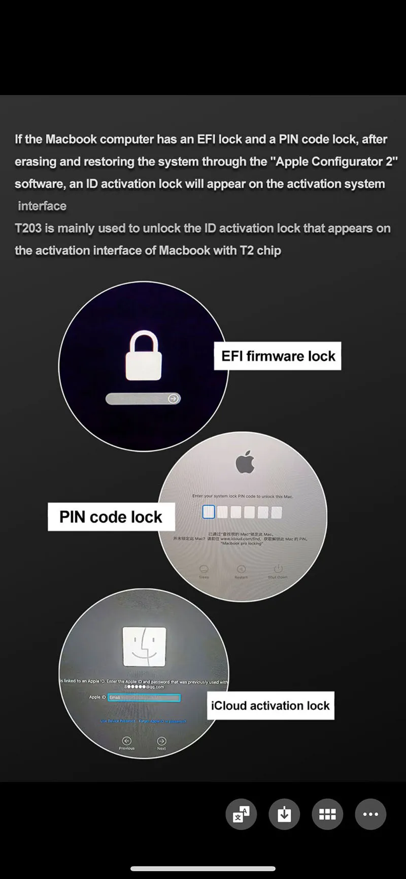 BY-T203 iCloud EFI Firmware Pin Code Unlock Tools for Macbook Pro Air Mac Mini T2 Rom Assistant Read Write Serial Number