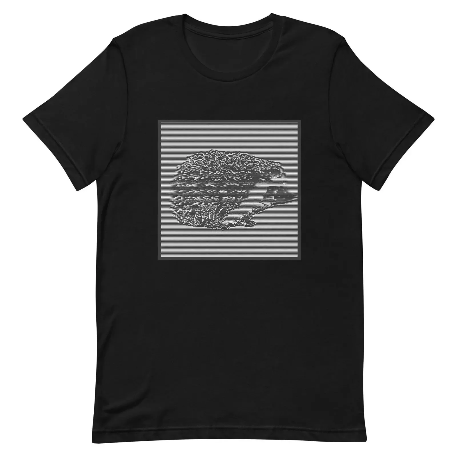 Funny Hedgehog Joy Division Unknown Pleasures Parody 70s New Wave Retro Casual T Shirt vintage Washed graphic designer clothes