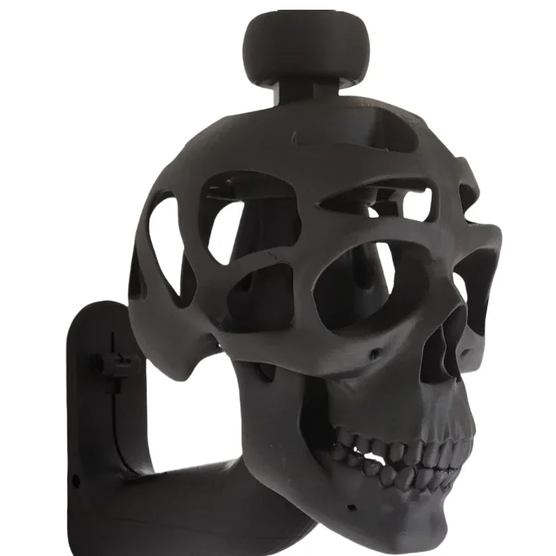 Helmets Holder 3D Skull Wall Mounted Helmets Rack Stand for Helmets Halloween Decoration Helmets Display Rack