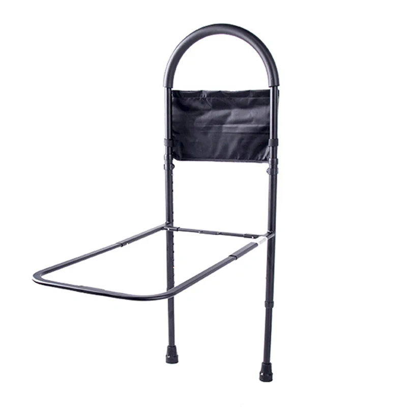 سكة أمان للسرير المنزلي لكبار السن خفيفة الوزن وقابلة للطي بمقبض من البولي يوريثان، حاجز أمان للسرير للمعاقين