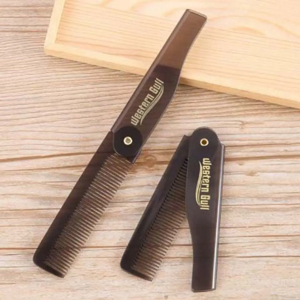 

Travel Beard Combs Pocket Size Hairdressing Hair Styling Tool Folding Comb Oil Head Comb Men Hair Brush