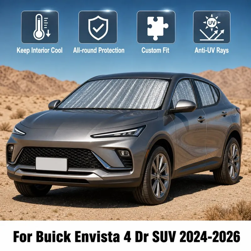 

For Buick Envista 4 Dr SUV 2024-2026 Full Set Car Window Sunshades UV Block Privacy Heat Insulated Foldable Car Curtain