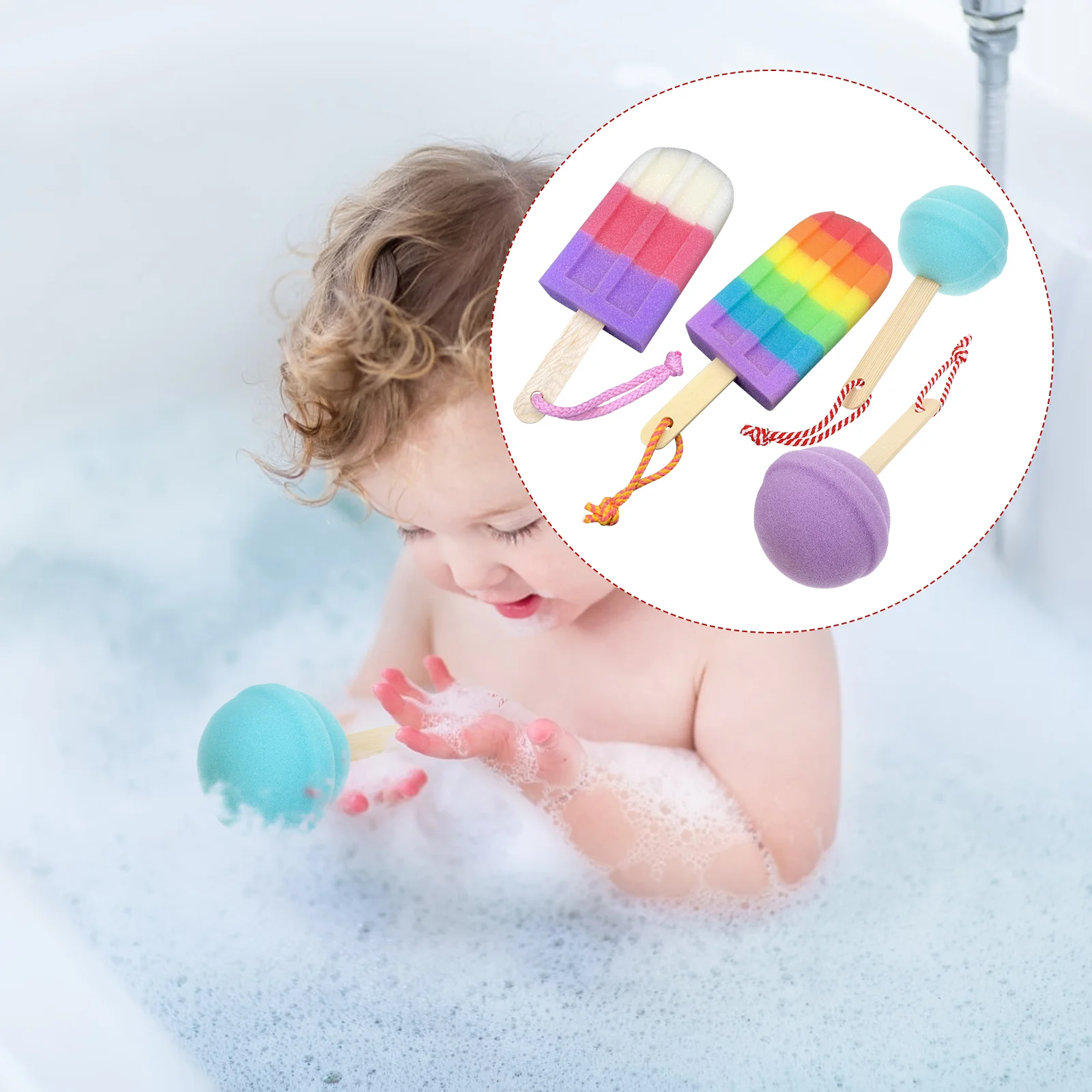 

4 Pcs Bath Sponge for Baby Sponges Shower Bulk Super Soft Bathing Infant Toddler