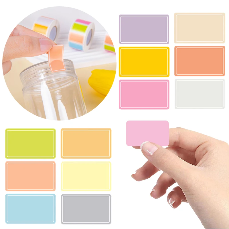 Farbige Etiketten, Aufkleber, Rolle verpackt, Kunstpapier, Etikett, Tag, Schule, Büro, nützliche DIYMark-Aufkleber, Schreibwaren, Jungen und Mädchen, Gastgeschenke, ZYF