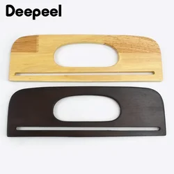 1/2Pcs Deepeel 29cm Wooden Bag Handle Purse Frame Handmade Weave Wallet Handbag Sew Kit Closure Sewing Bracket DIY Accessories