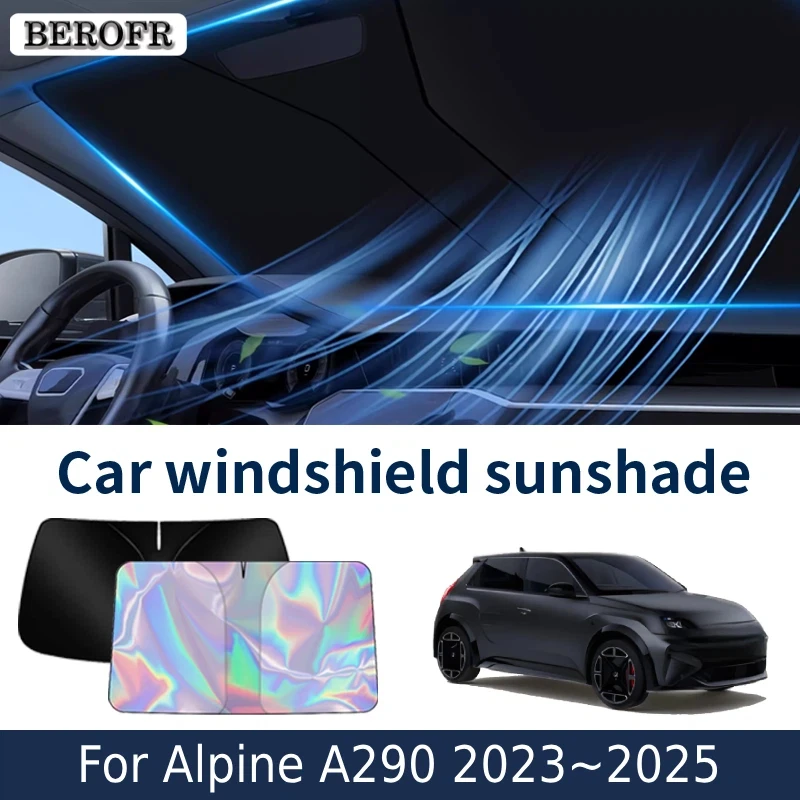 Front Windshield Sunshade For Alpine A290 2023~2025 Alpine A290 GTS Car Sun Visor Heat Insulation Summer Cooling Accessories