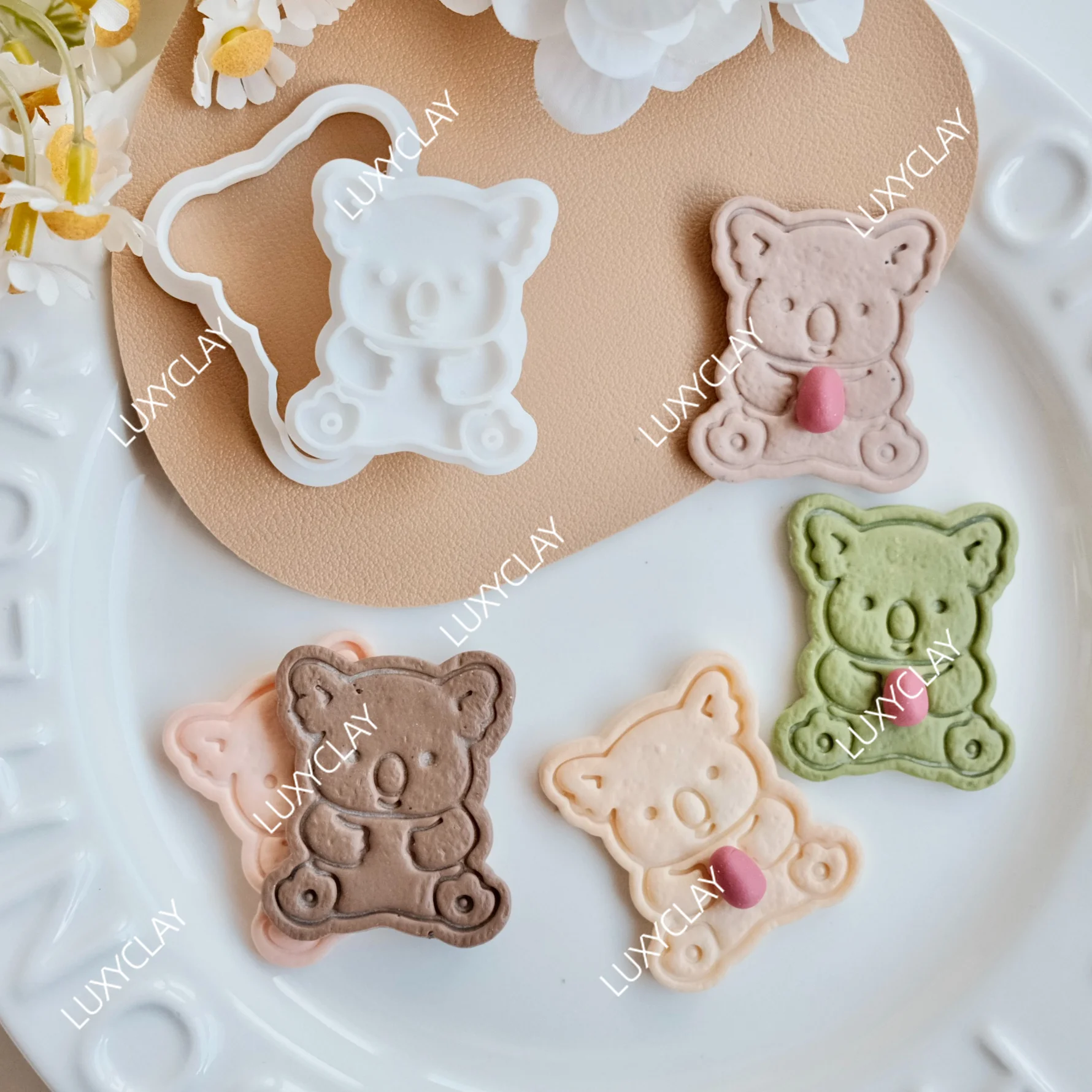 Molde para Galletas con Diseño de Koala de Dibujos Animados, Cortador de Fondant con Forma de Animal, Molde para Decoración de Pasteles para Baby Shower y Fiestas de Cumpleaños