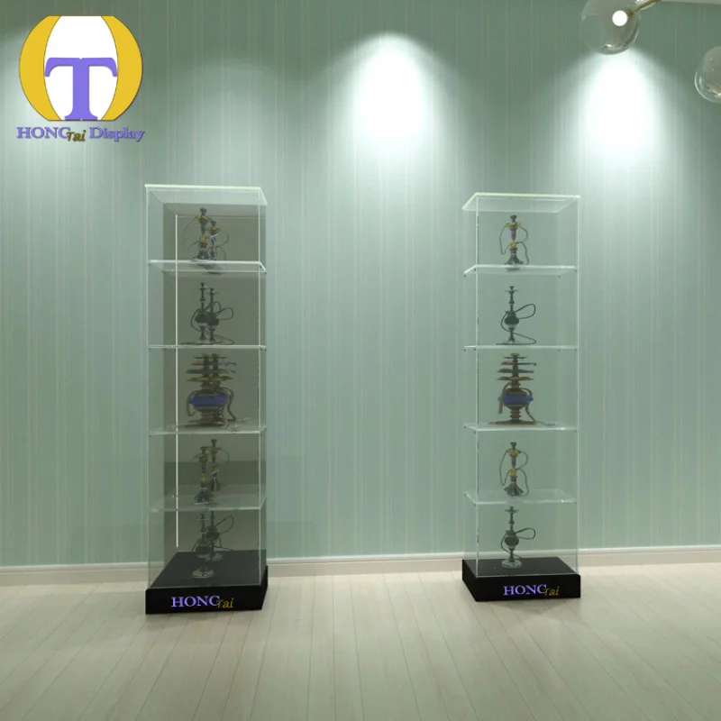 custom.Smoke Store Cabinet Fixture Frameless Glass Display Counter