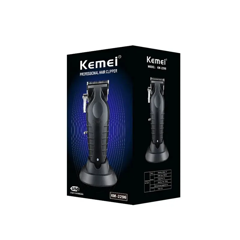 Kemei Km-2296 مشابك شعر احترافية للرجال الحبل/اللاسلكي قص الشعر أطقم الشعر أداة تهذيب اللحية الحلاق مشابك شعر الرجال