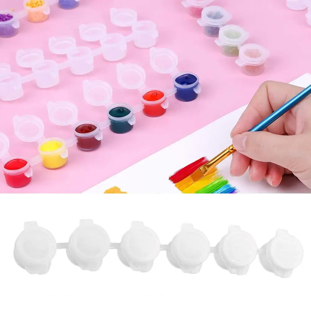 10 قطعة صناديق الطلاء مفيدة فارغة الصباغ حقيبة للتخزين حاوية الطلاء واضحة عالية المتانة قابلة لإعادة الاستخدام الصباغ