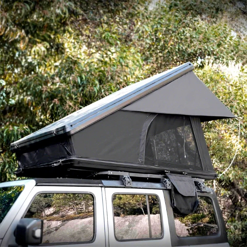 Durable Aluminum Hard Rooftop Tent 2-3 Person Waterproof With USB Interface