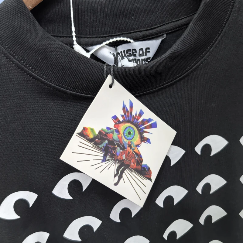 Summer Crew Neck Fashion Trend Men's Women's HOUSE OF ERRORS Short Sleeved Pure Cotton New Style High-quality T-shirt