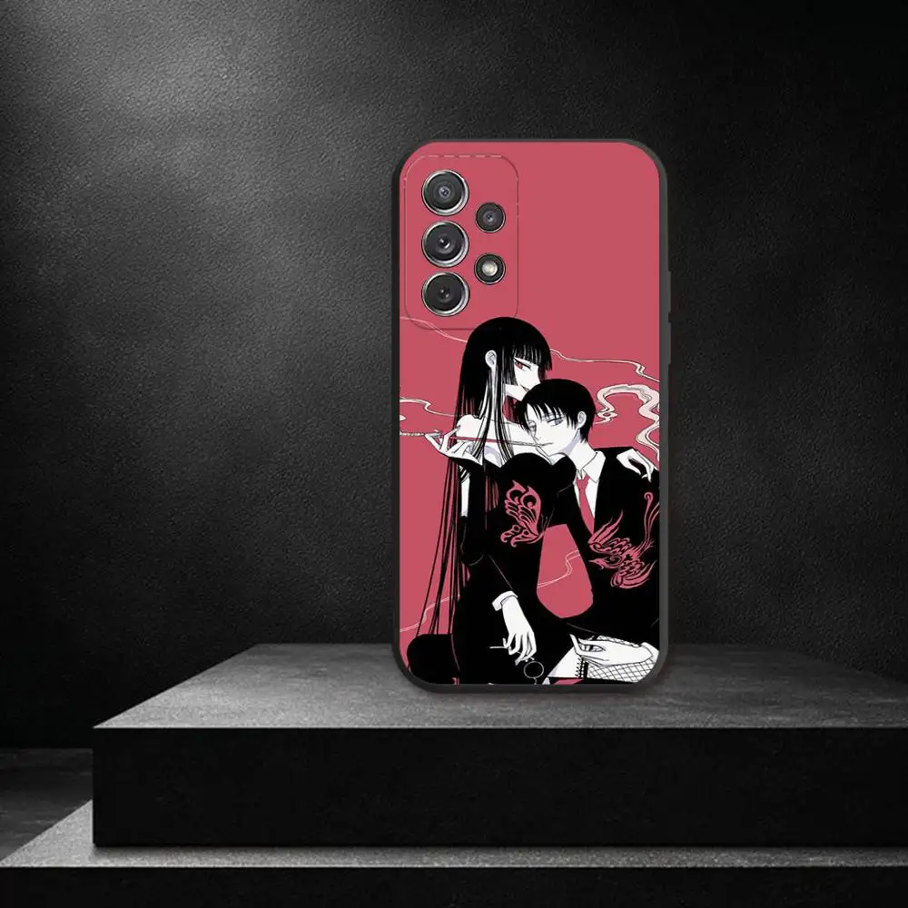 Чехол для телефона Anime Comics X-Xxxholic для Samsung S 25,24,23,22,30,21,10,9,Ultra,Plus,Lite,FE,4,5G, черный мягкий чехол