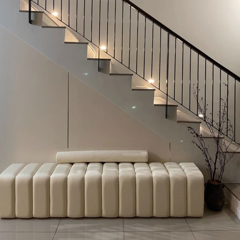 

Premium Entryway Bench Designer Long Ottoman for Small Spaces Creative Sofa Bench for Living Room Unique Shoe Changing Stools