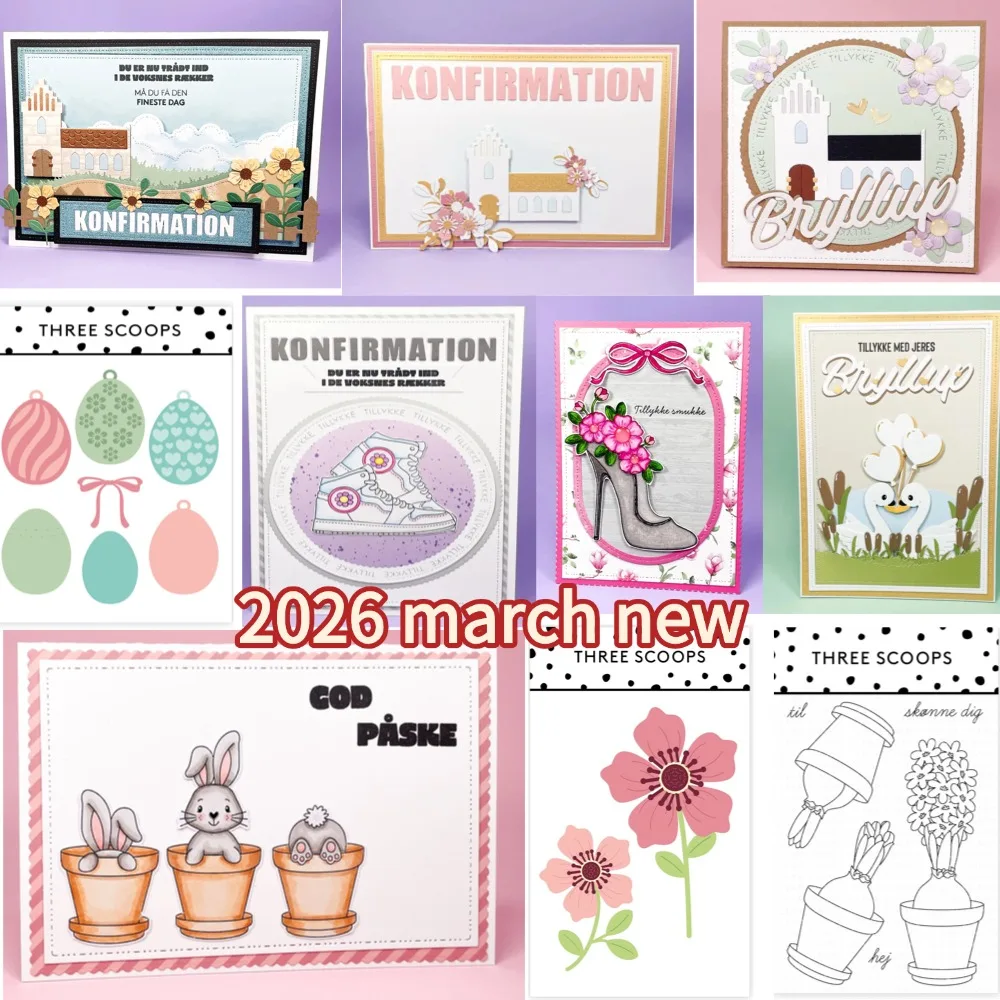 Jar Stamps 2026 Neue Metall-Stanzformen für DIY Scrapbooking, Basteln, Fotoalbum-Vorlage, handgefertigte Dekoration