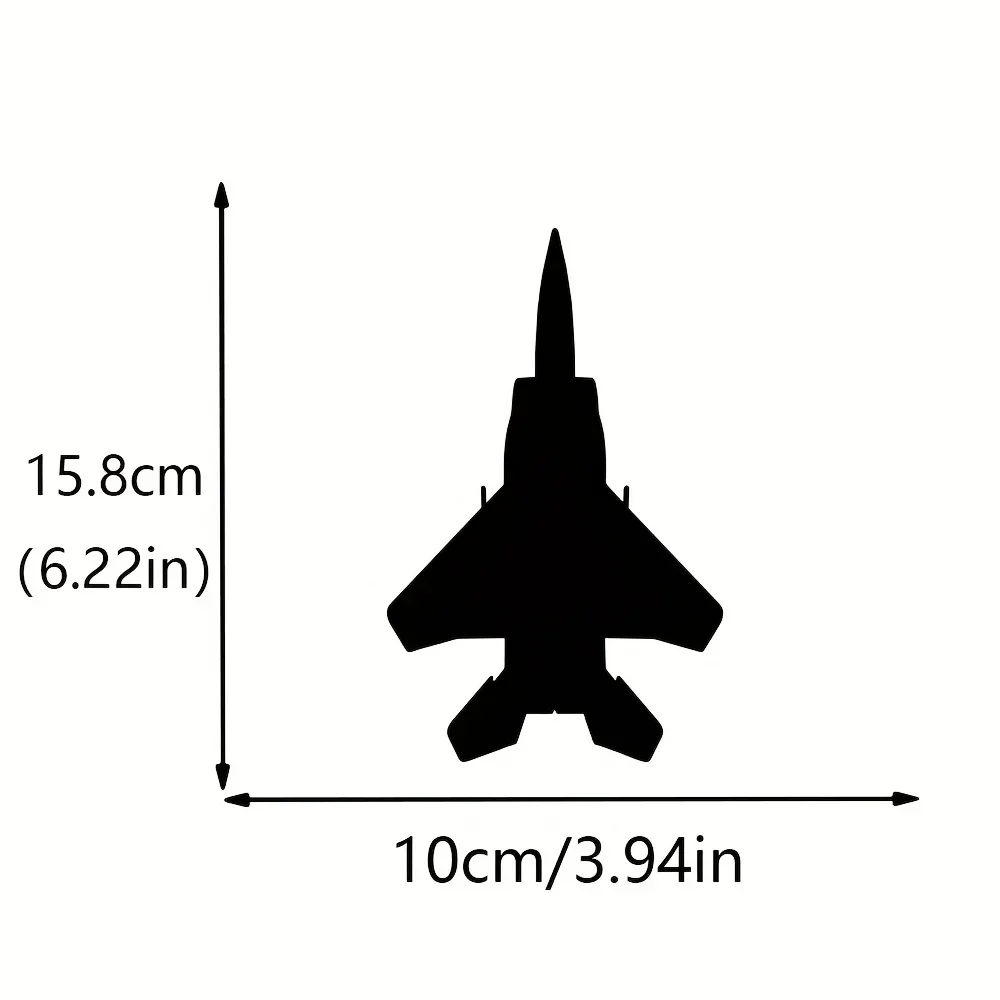 1PC Sleek White Jet Fighter Silhouette Vinyl Car Sticker Decor Decal for Car Windows Laptops & Aviation Enthusiasts Gear Styling