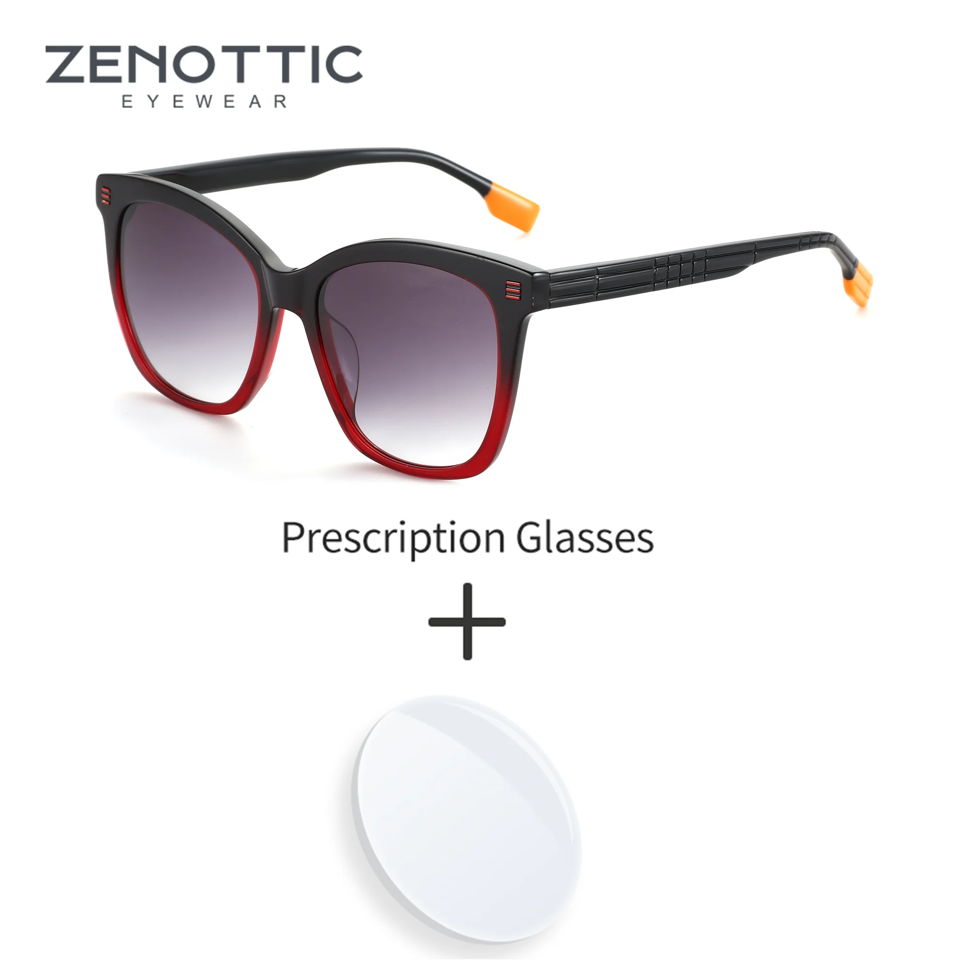 

ZENOTTIC S размер модные солнцезащитные очки с бабочкой по рецепту для женщин стильные ацетатные UV400 прогрессивные поляризационные оптические солнцезащитные очки