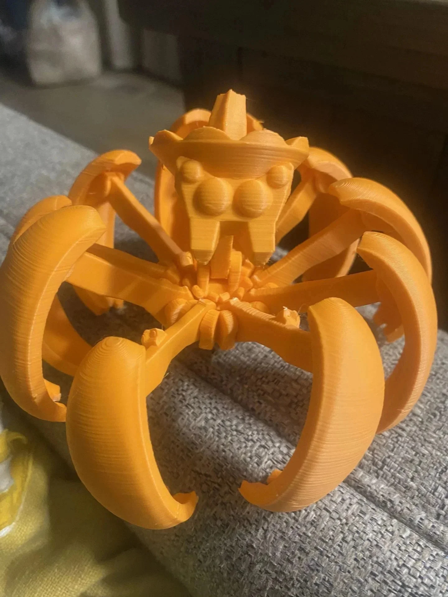 Halloween Pumpkin Spider Action Figure 3D Printed Multi-Jointed Movable Ornament Creative Toys Horror Props Gift Home Decoration