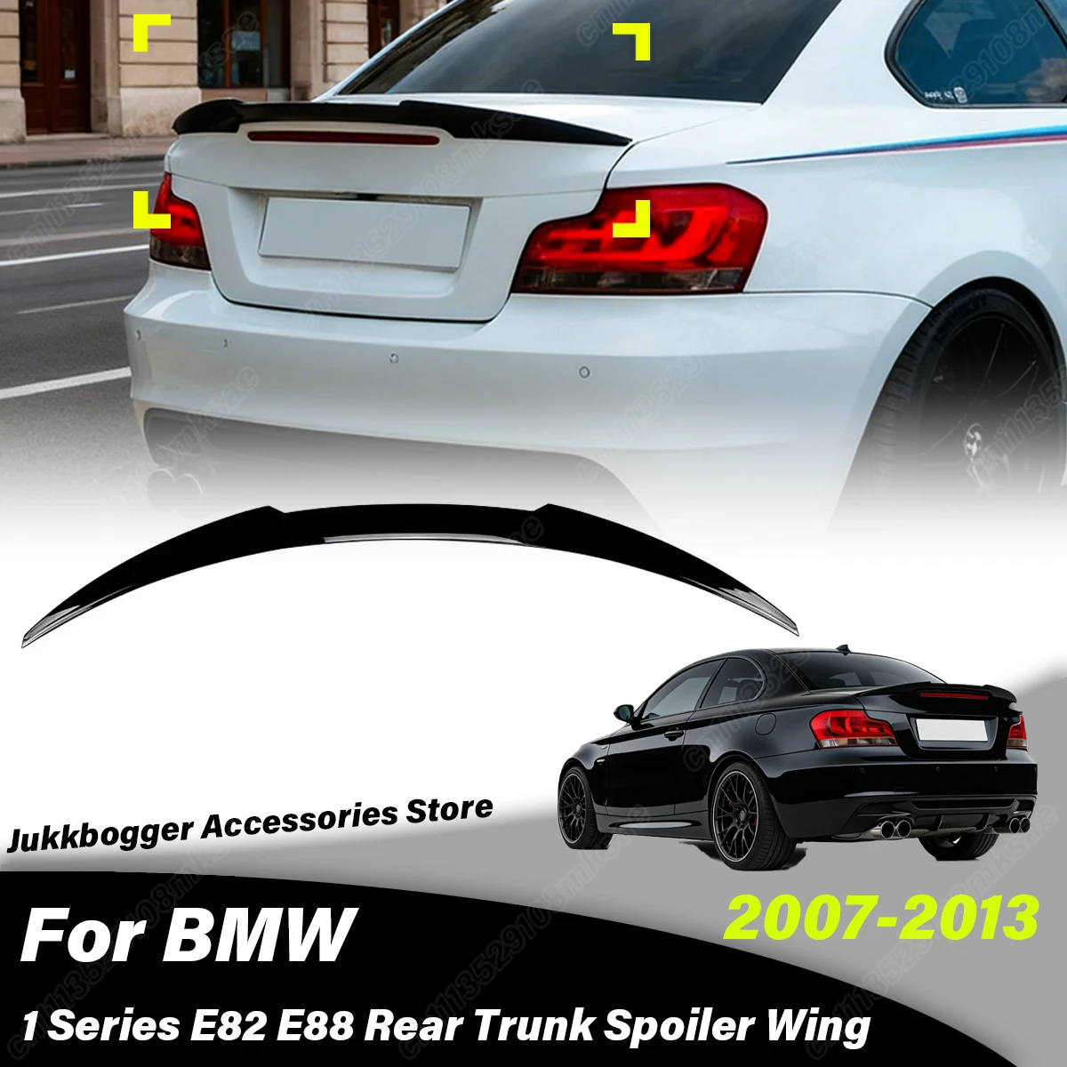 

For BMW 1 Series E82 E88 2007 2008 2009 2010 2011 2012 2013 Automobile Rear Trunk Spoiler Board Fixed Wing Decoration Body Kit