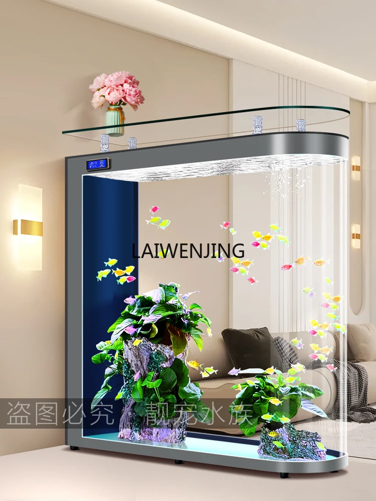 

MJY new home glass aquarium living room large ecological automatic filter fish tank