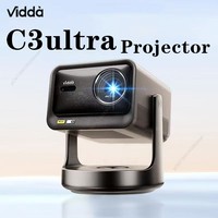 Vidda C3 Ultra Projector 4K Ultra HD 1.67x Optical Zoom Home Tri-Color Laser Gaming Projector TV Mobile Phone Wireless Screen Pr