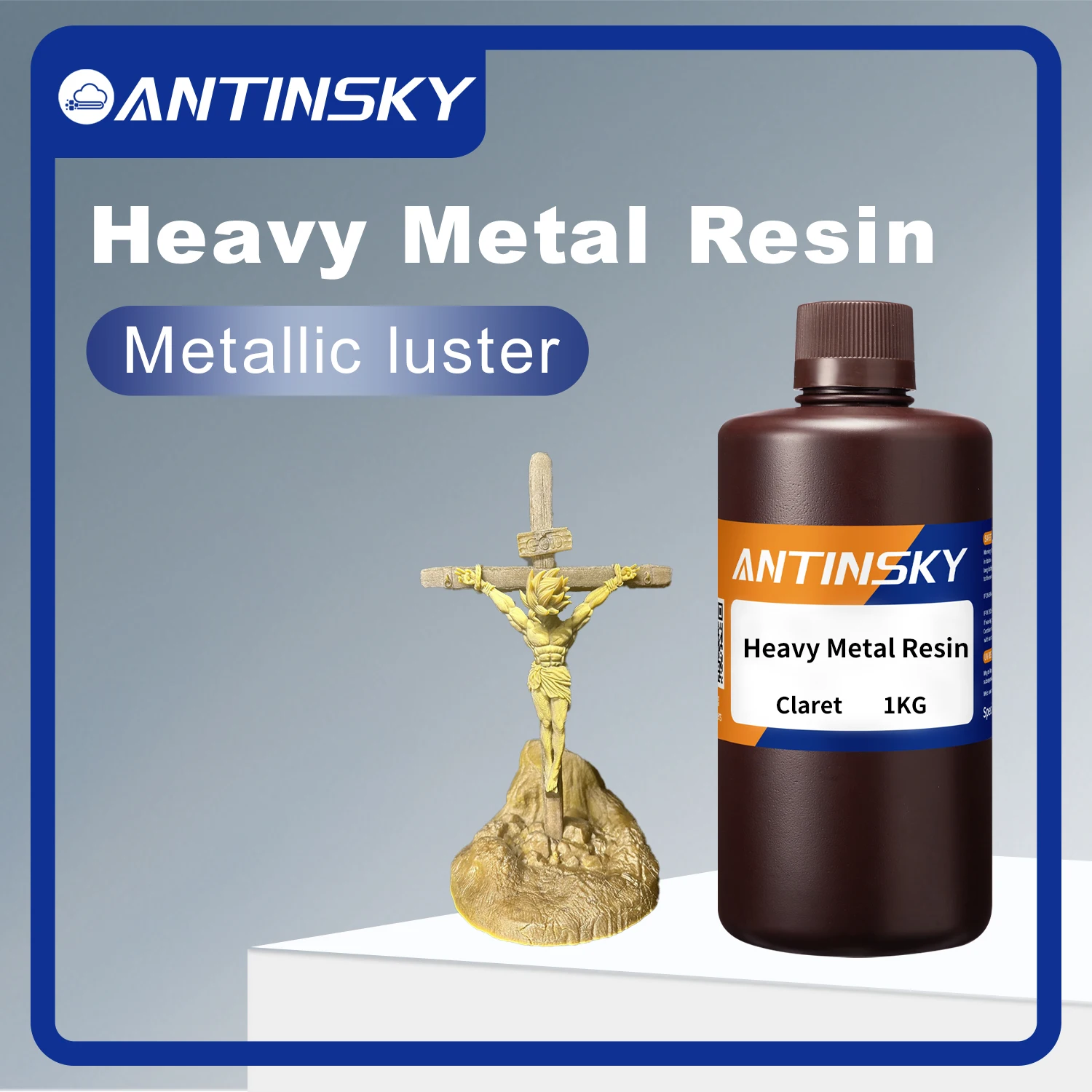 Antinsky Heavy Metal Resin High Density Weighted Photopolymer Resin For Miniature Figure Ornament 3D Printing