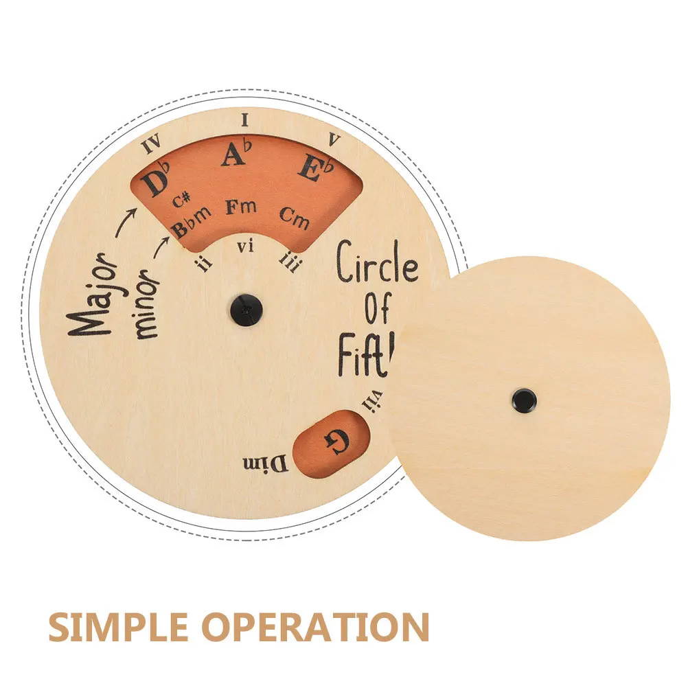 

2Pcs Wooden Melody Tool Circle of Fifths Chord Wheel Instrument Musician Accessory Songwriting Aid Circle of Fifths