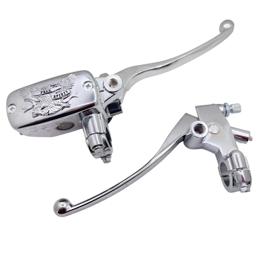 Chrome Alloy Eagle Pattern Universal Motorcycle Hydraulic Brake Pump Master Cylinder Clutch Lever 22MM Motorbike Disc Brake Part