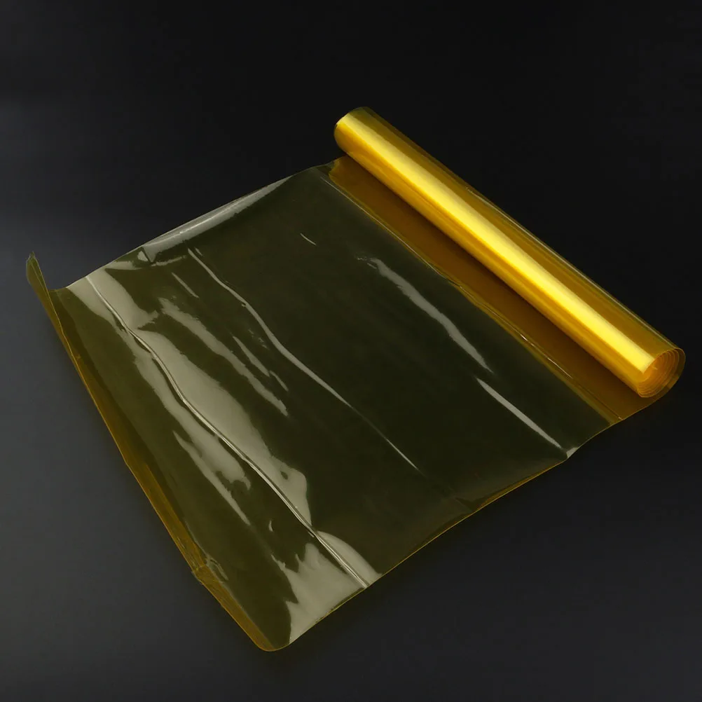 

2 Rolls 30X180Cm Car Headlight Color Changing Film Yellow Tint Scratch Resistant Vinyl For Fog Light Taillight Modification Self