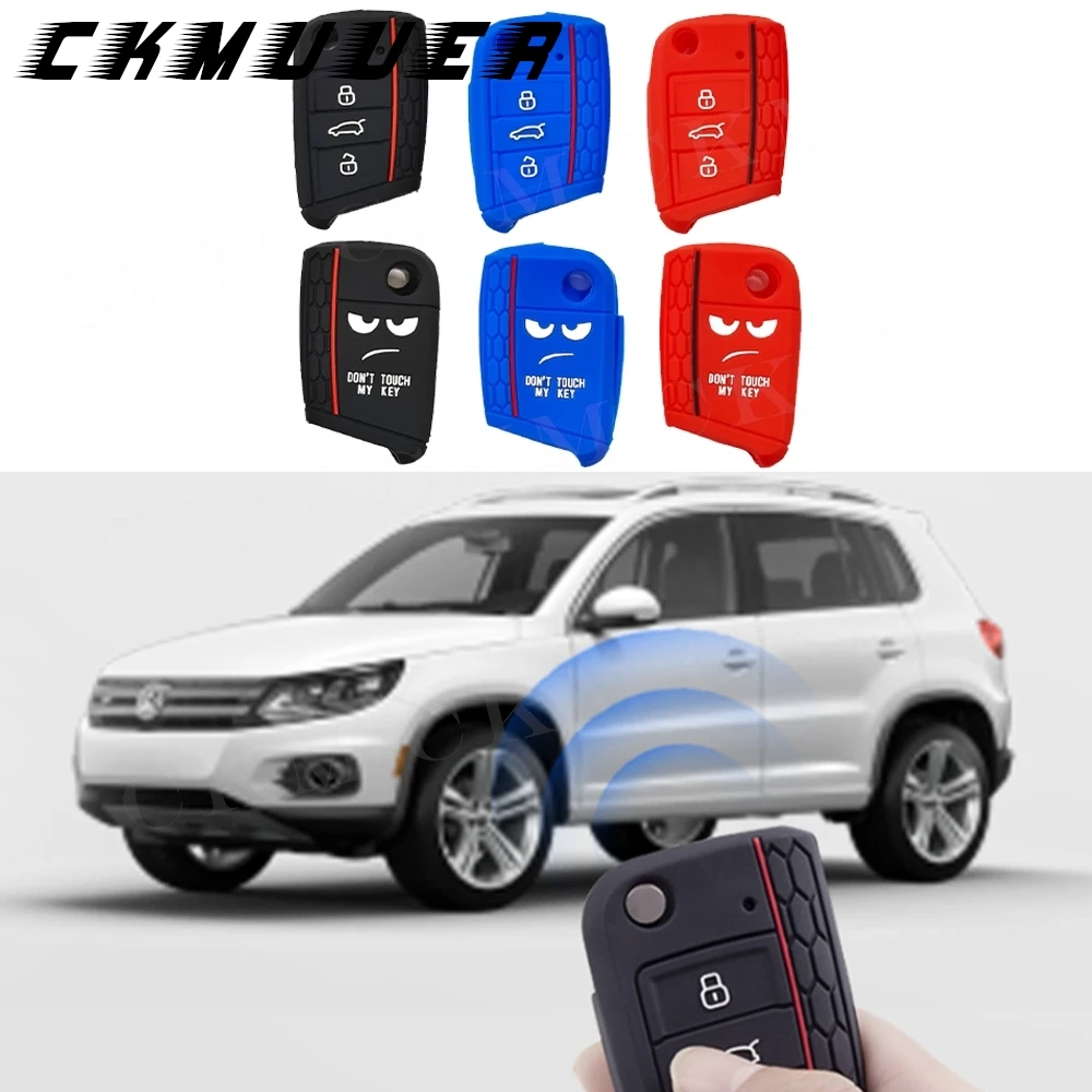 

Don't Touch My Key Car Key Cover Case Silicone Shell For Volkswagen VW Polo Golf 7 MK7 Volkswagen Key Case For VW Accessory