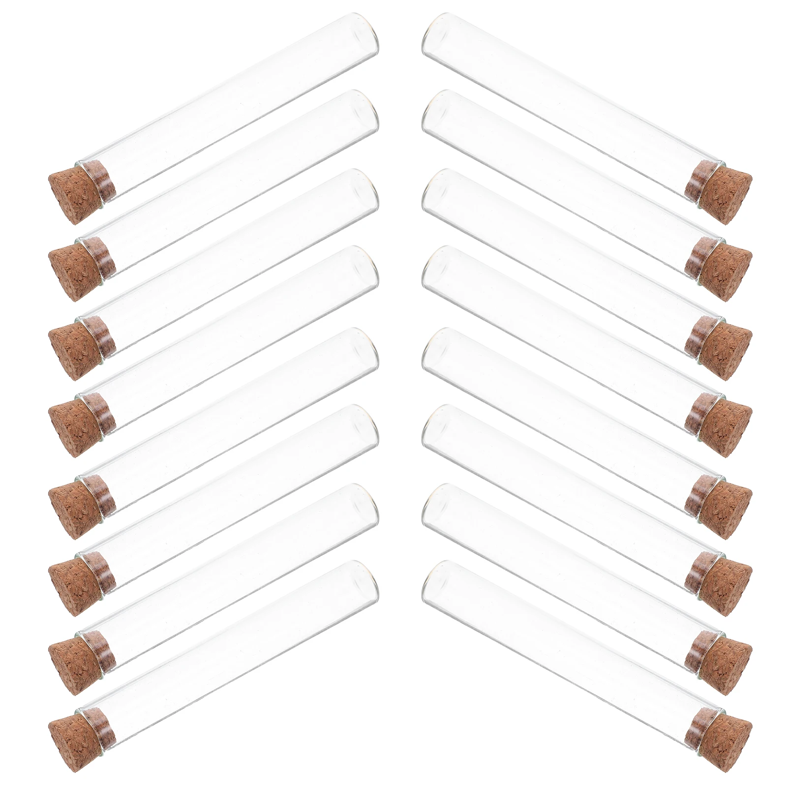 

40Pcs Incense Bottle Clear Flat Bottom Glass Tube Container Cork Stopper Mini Vials for Aromatherapy Serene