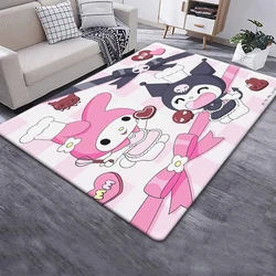 Kuromi-alfombra Sanrio para sala de estar, decoración de dormitorio, Picnic, Campamento, cocina, alfombra para gatear