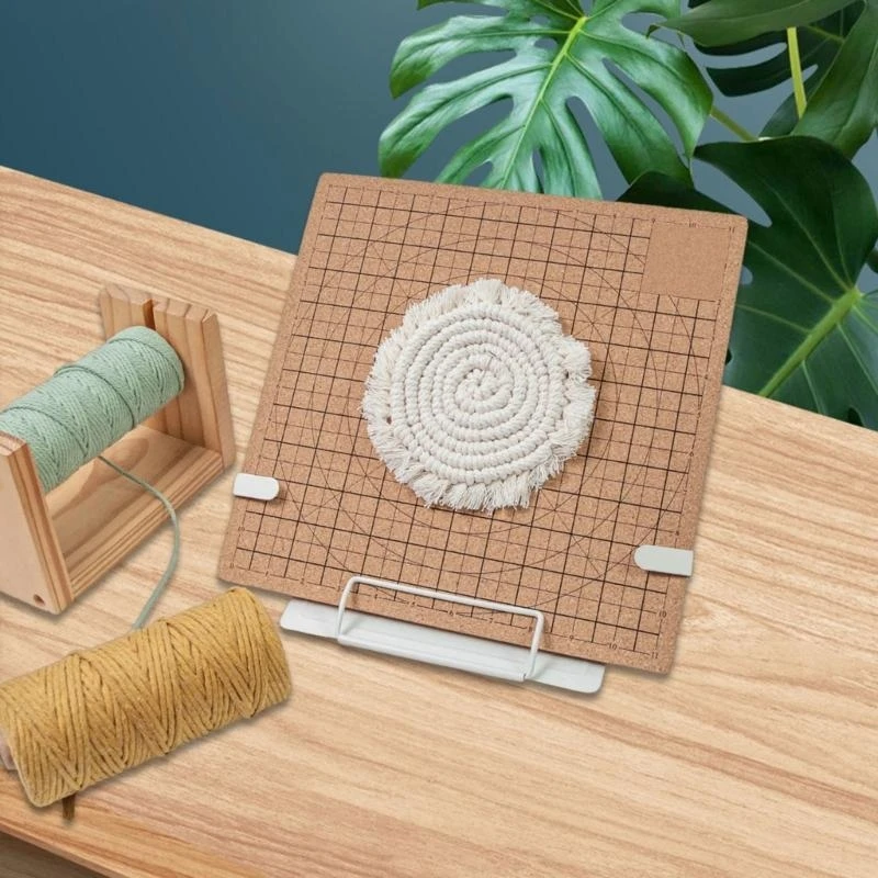 

Tassels Board with Double Sided Grids Reusable Braiding Tool Texture Perfect for Crafting Bracelets Includes Pins C71A