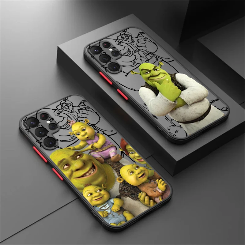 C-Cartoons Moive S-Shreks Coon Frosted Translucent For Samsung A53 A52 A33 A32 A51 A71 A21S A13 A73 A50 A22 A12 5G TPU